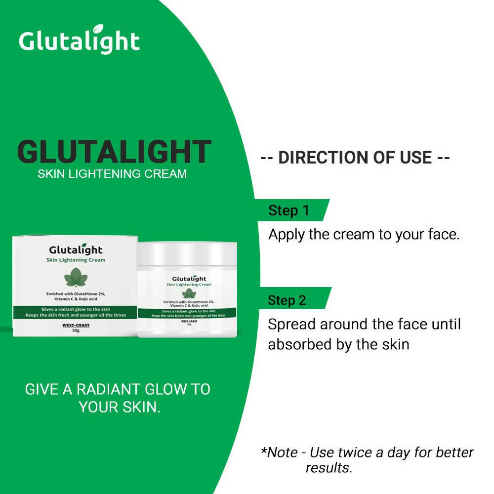 Healthvit Glutalight Skin Lightening Cream | Grocsy
