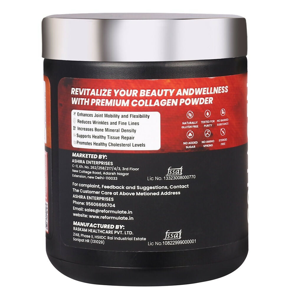 Reformulate Colla Gen Powder Peptides With Hadjod & Vitamin D3 I Joint Health I Boosts Muscle Strength I Beautifies Skin & Hair I Orange | Grocsy