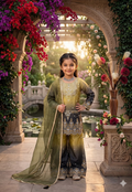Evanik Kids Multicolor Heavy Silk Embroidered Work Salwar Suit | Grocsy