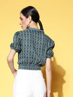 Yufta Geometric Crop Top | Grocsy