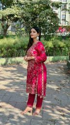 Lehenga Mart Designer Sequence embroidery Work Ready Made kurti with pant and dupatta | Grocsy