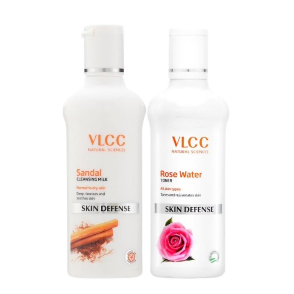 VLCC Sandal Cleansing Milk and rose water toner | Grocsy
