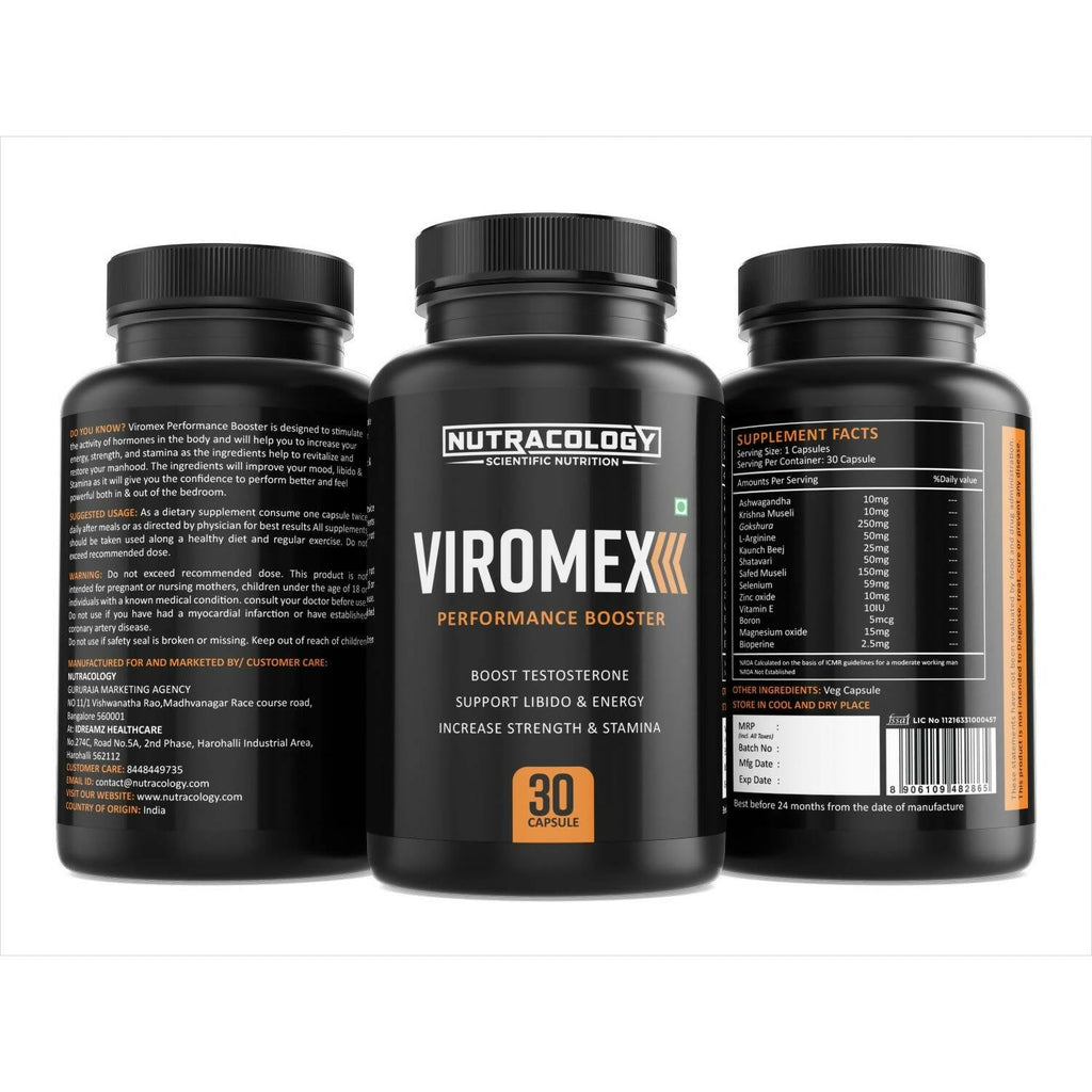 Nutracology Viromex Capsules For Strength, Stamina & Energy | Grocsy