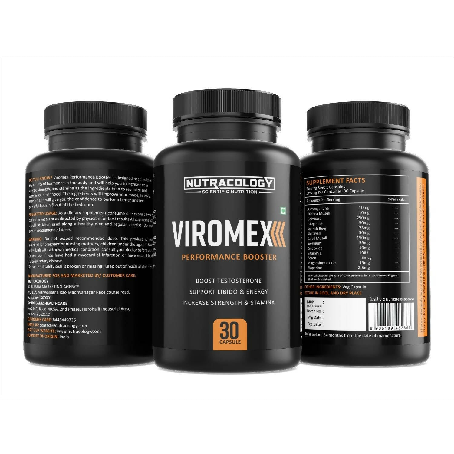 Nutracology Viromex Capsules For Strength, Stamina & Energy | Grocsy