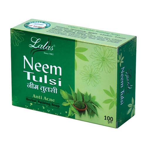 Lalas Neem Tulsi Anti Acne Herbal Bathing Soap | Grocsy