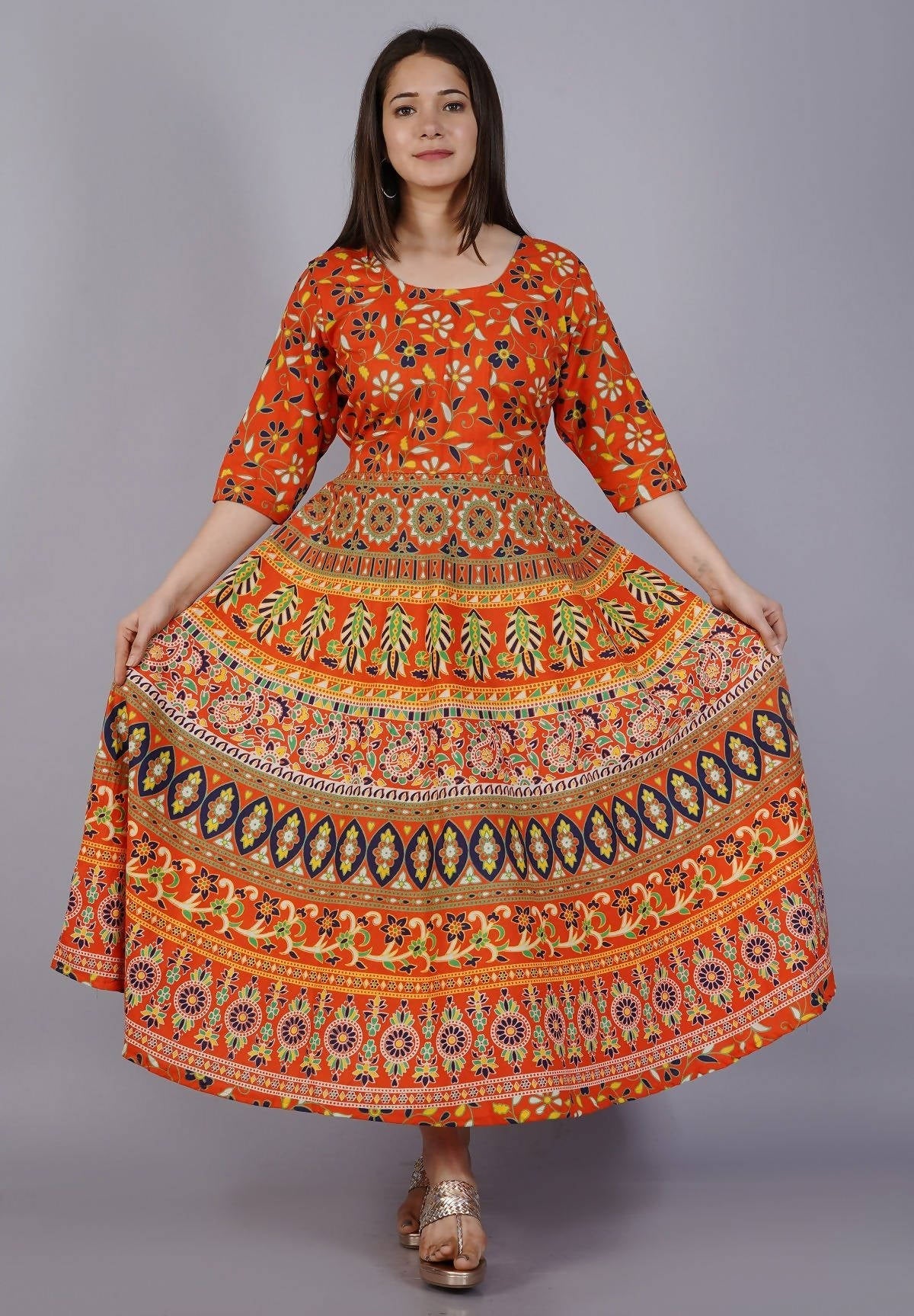 Vamika Multicolor Cotton Printed Party/Casual Wear Kurti (GAM16K) | Grocsy