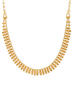 Ruby Raang Golden Necklace with Studs | Grocsy