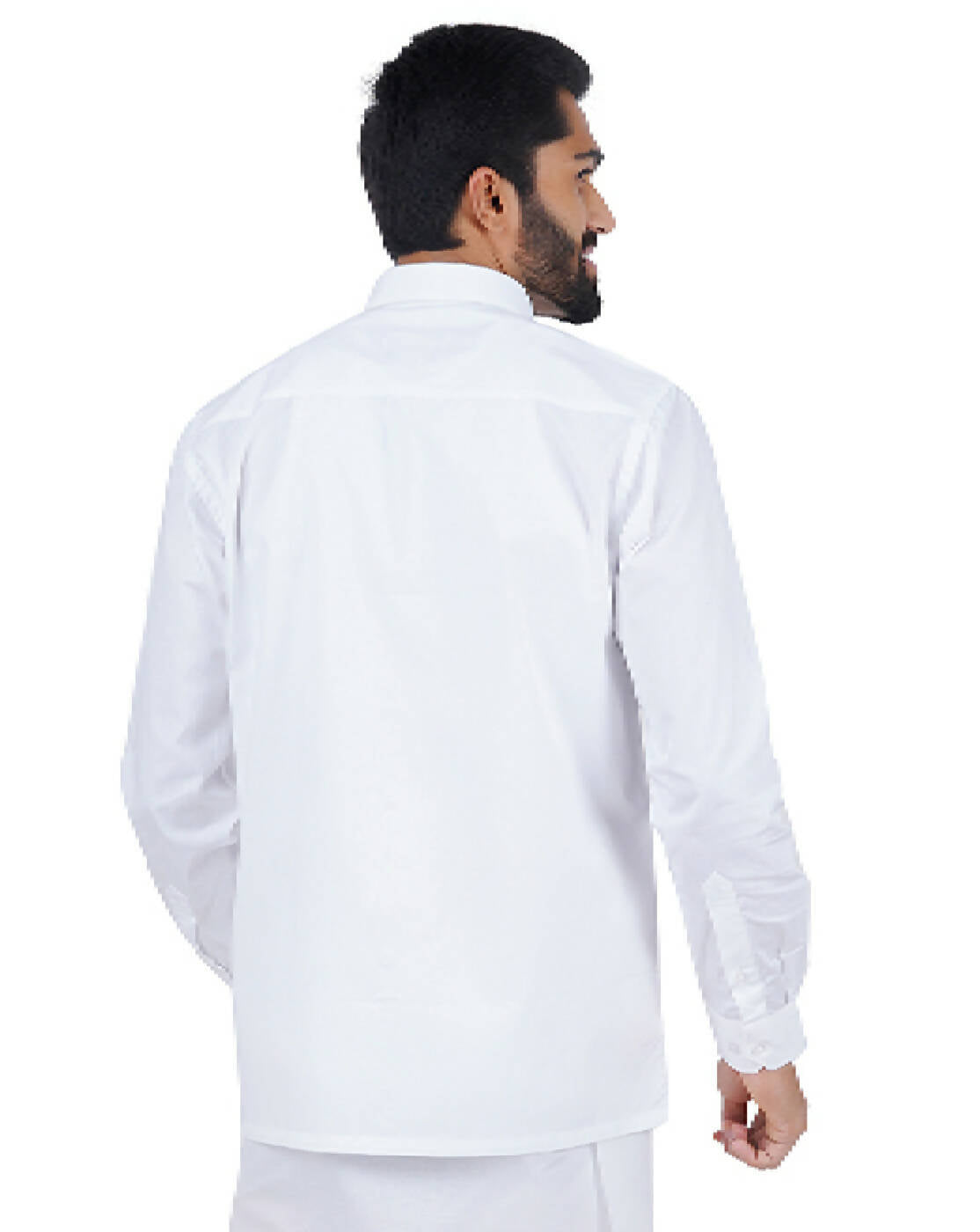 Ramraj Cotton Mens Full Sleeve Formal 100 % Cotton White Shirt | Grocsy