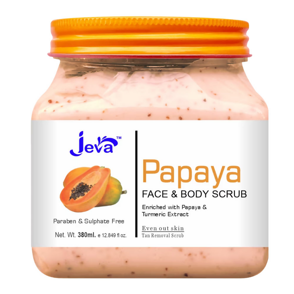 Jeva Papaya Tan Removal Face & Body Scrub | Grocsy