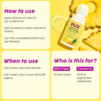 PLIX The Plant Fix Pineapple Odour Control Underarm Roll-On | Grocsy