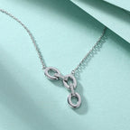 Cauer Elegant 14K White Gold Plated Moissanite Pendant Necklace | Grocsy