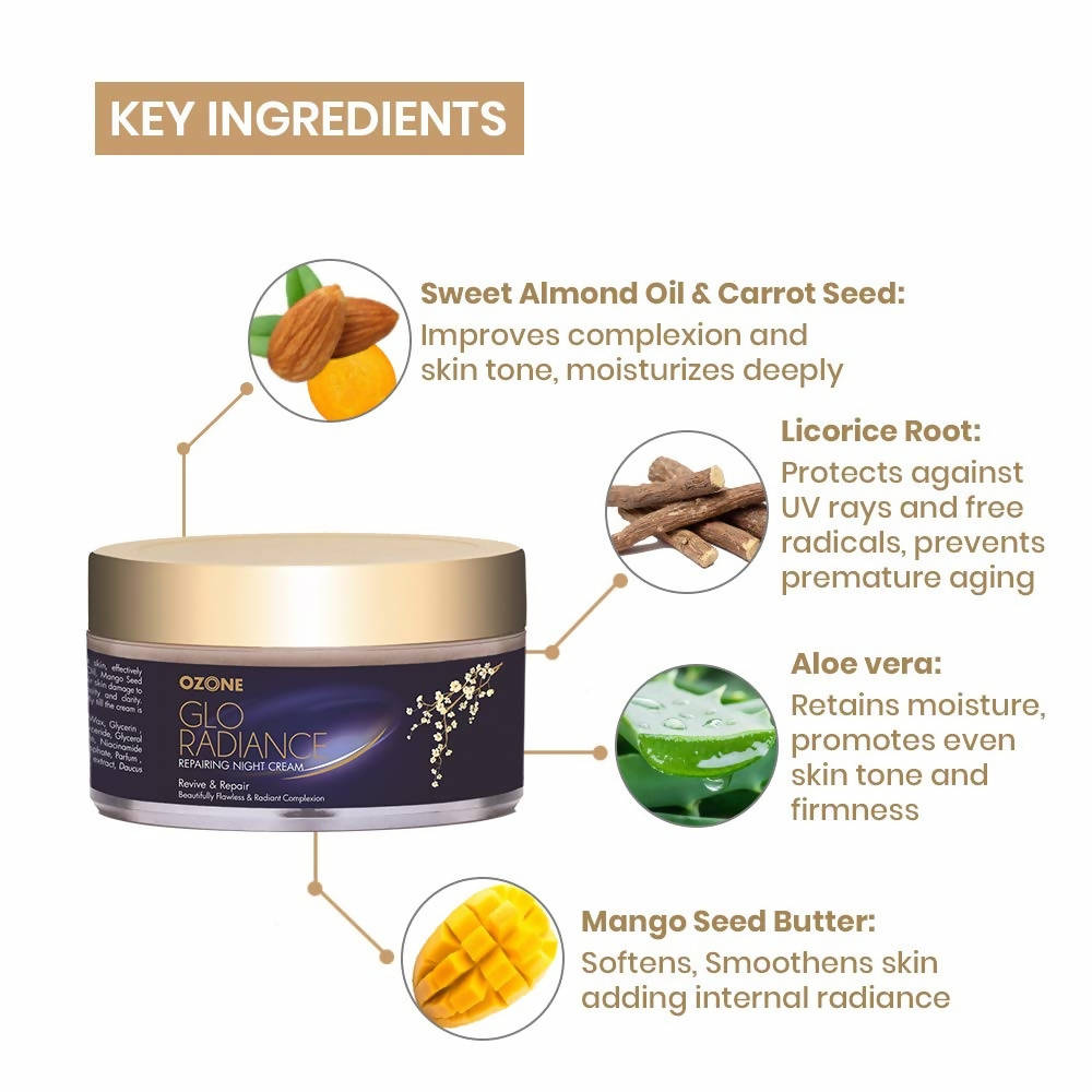 Ozone Glo Radiance Repairing Night Cream | Grocsy