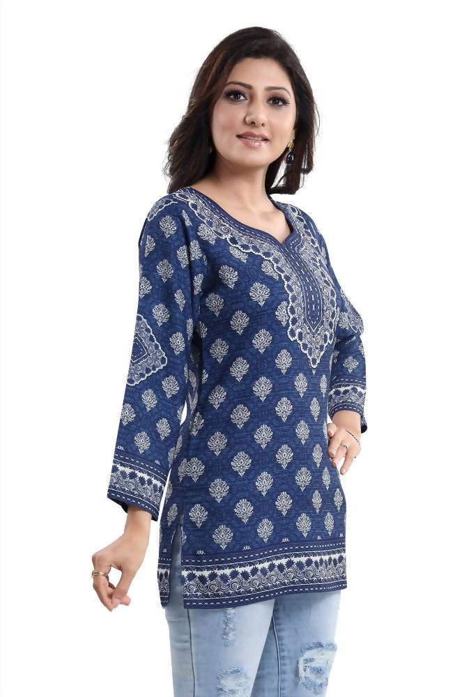 Snehal Creations Bright as Summer Cool Printed Tunic Top | Grocsy