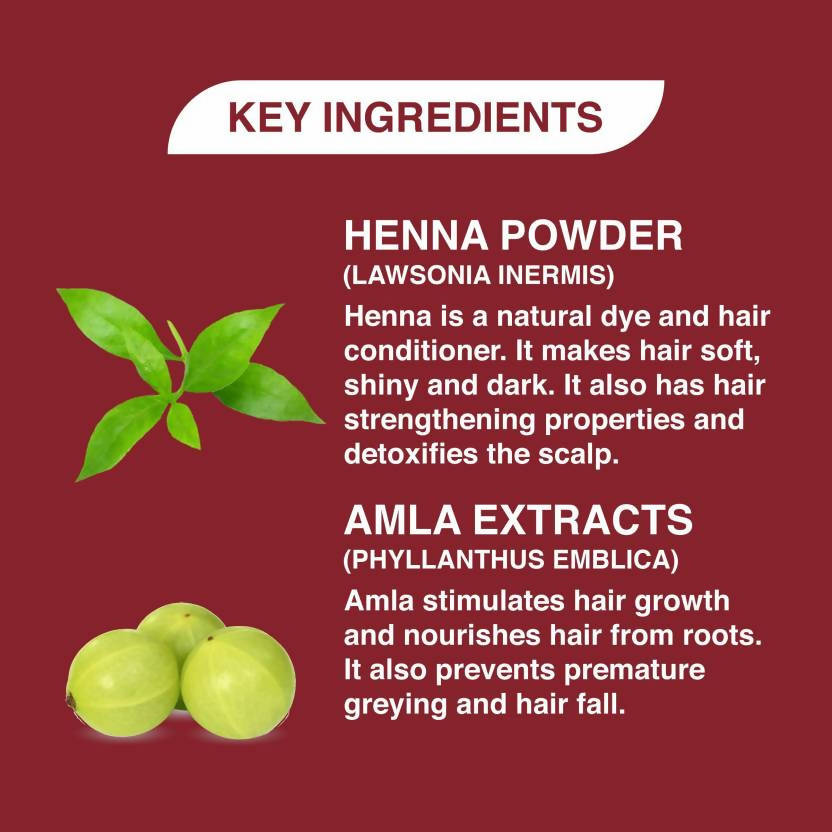 Khadi Veda Burgundy Herbal Mehndi For Hair Conditioning | Grocsy
