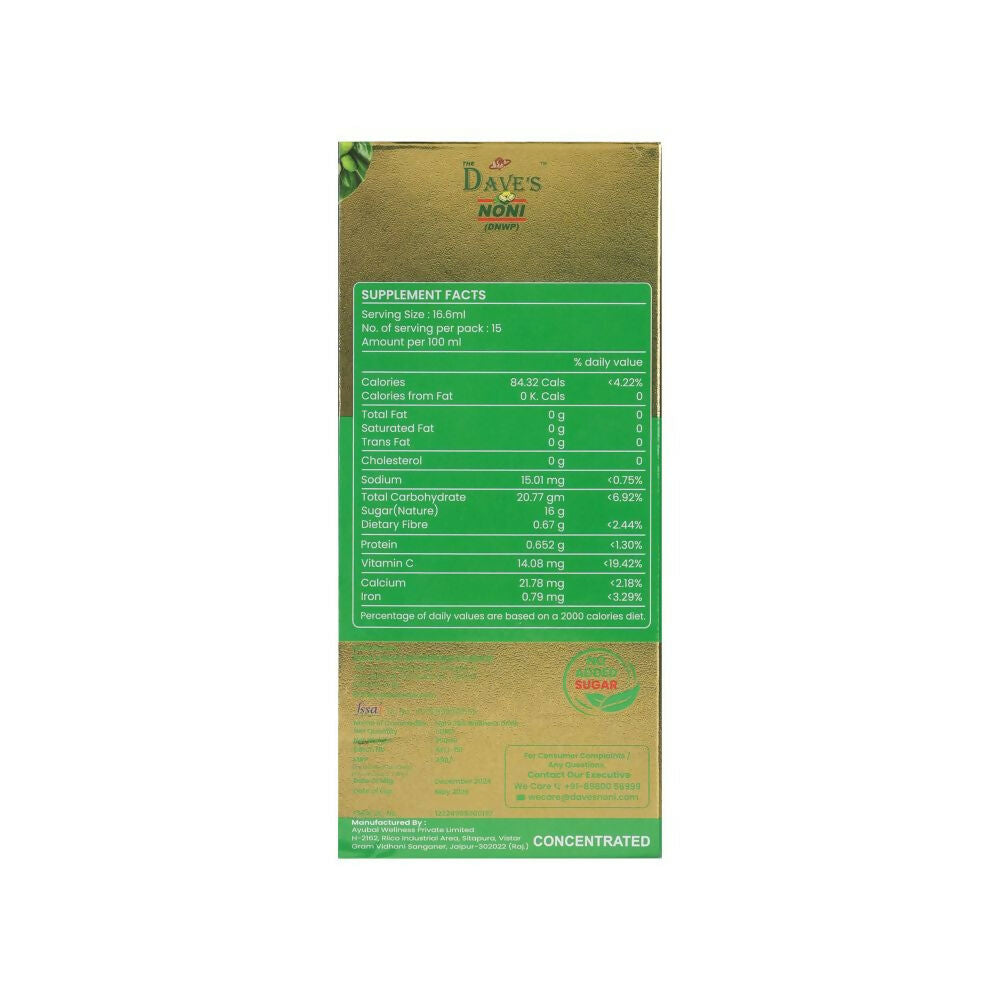 The Dave's Noni Natural & Organic 365 Immunity booster Juice (Noni Juice) | Grocsy