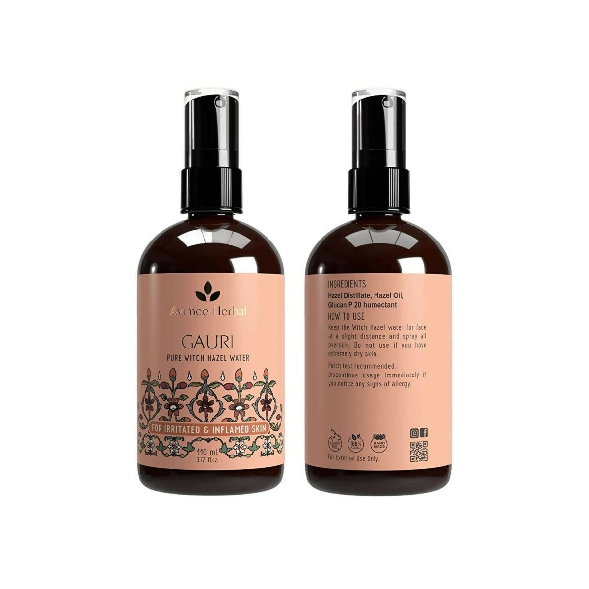 Avimee Herbal Gauri Pure Witch Hazel Water For Inflamed And Irritated Skin | Grocsy