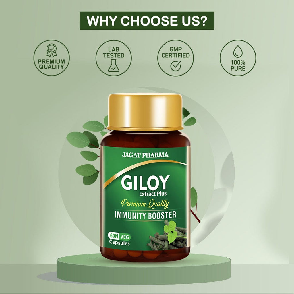 Jagat Pharma Giloy Extract Plus Capsule | Immunity Booster | Grocsy