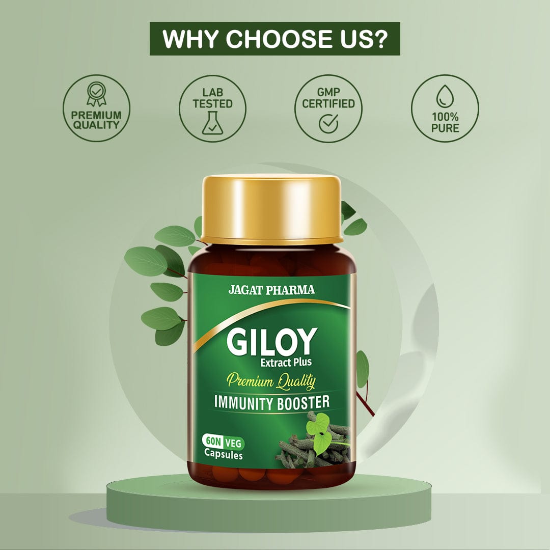 Jagat Pharma Giloy Extract Plus Capsule | Immunity Booster | Grocsy