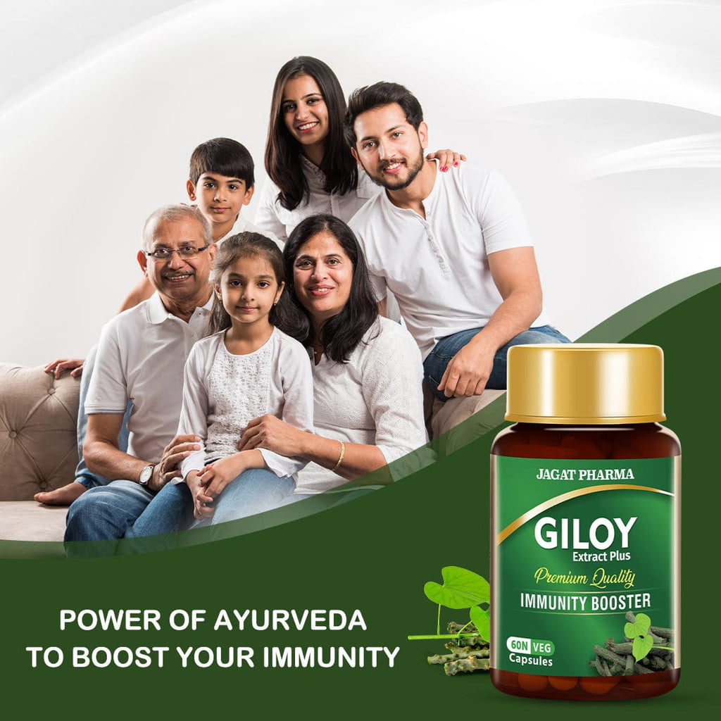 Jagat Pharma Giloy Extract Plus Capsule | Immunity Booster | Grocsy