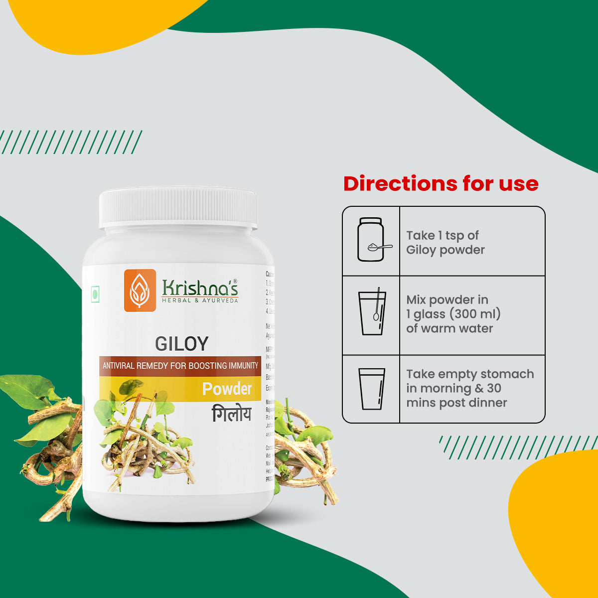 Krishna'S Herbal & Ayurveda Giloy Powder | Grocsy