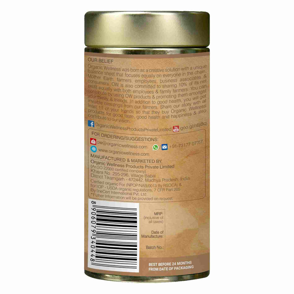 Organic Wellness Ginger Chai Tin Pack | Grocsy