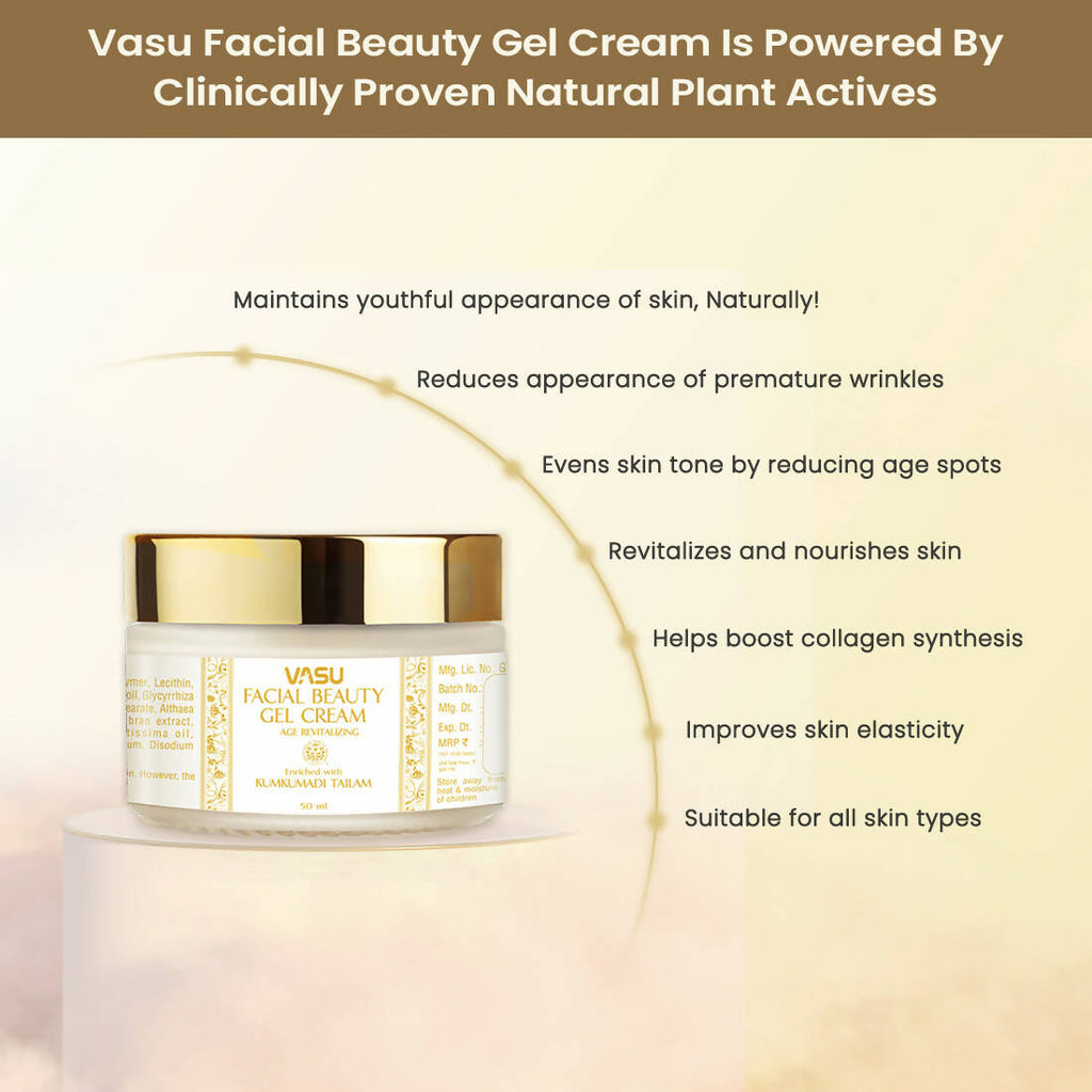 Vasu Healthcare Kumkumadi Tailam Facial Beauty Gel Face Cream | Grocsy
