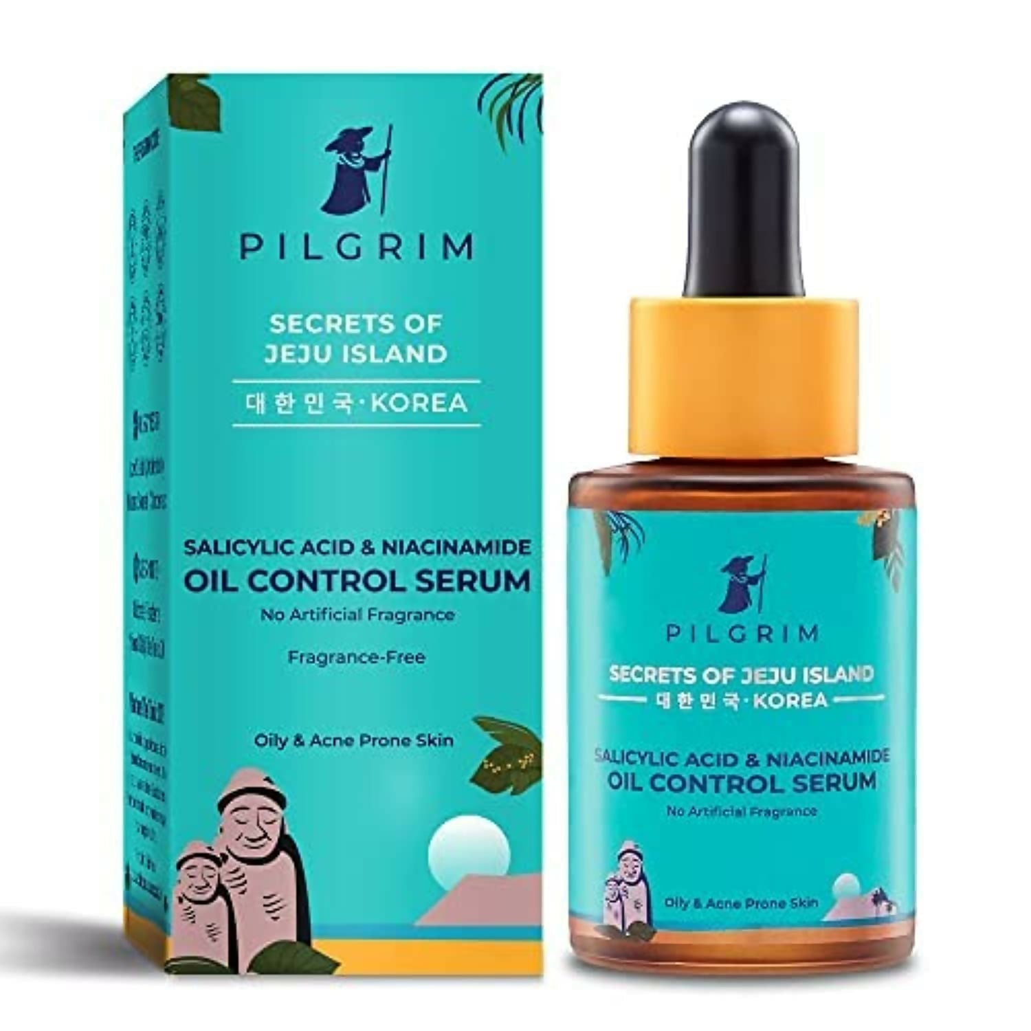 Pilgrim 2% Salicylic Acid + 3% Niacinamide Oil Control Serum For Oily & Acne-Prone Skin - Korean Skin Care | Grocsy