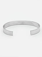 NVR Men Silver Stainless Steel Cuff Bracelet | Grocsy
