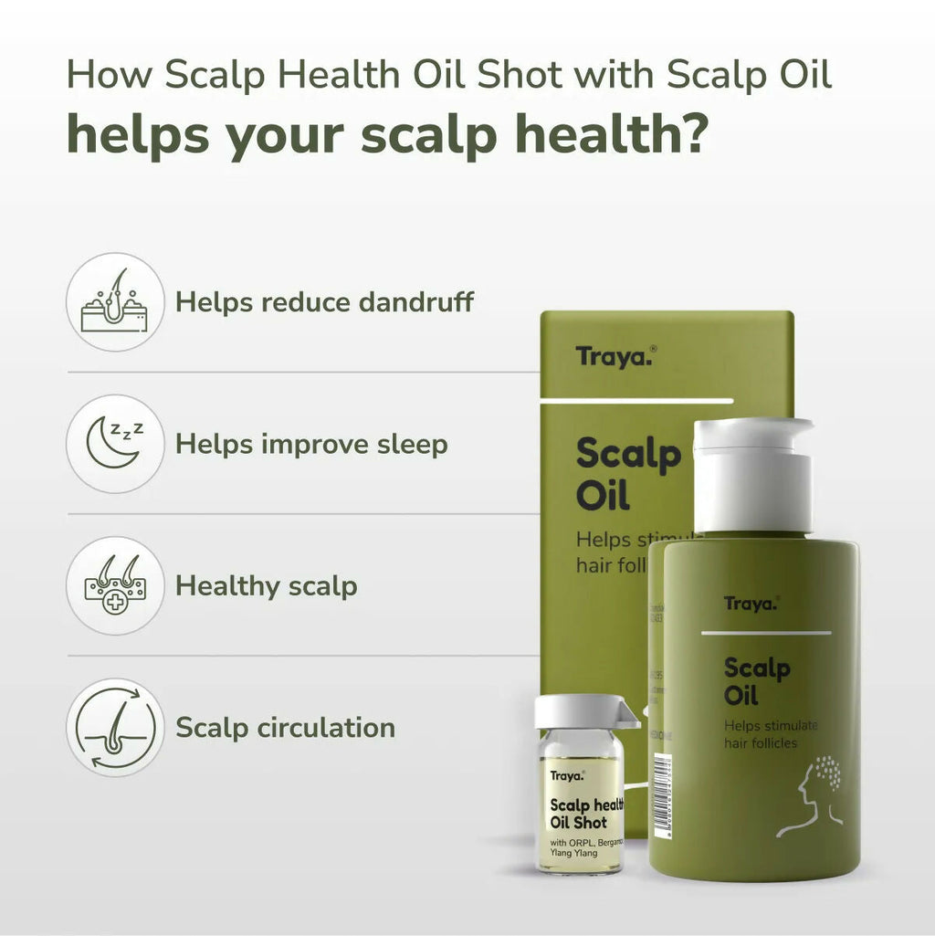 Traya Scalp Oil with Scalp Health Oil Shot | Grocsy