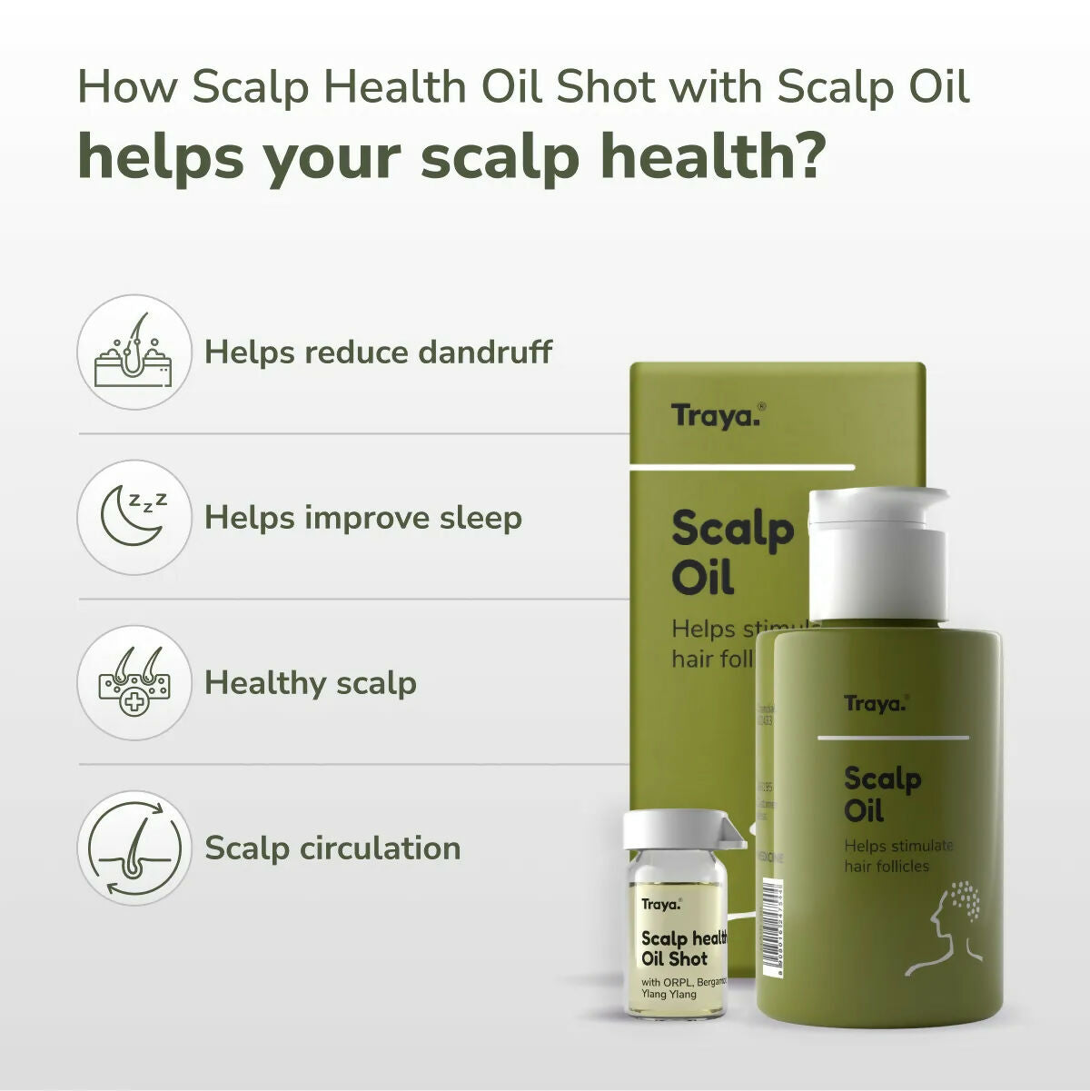 Traya Scalp Oil with Scalp Health Oil Shot | Grocsy