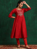 Sangria Embroidered Ethnic Anarkali Kurta | Grocsy