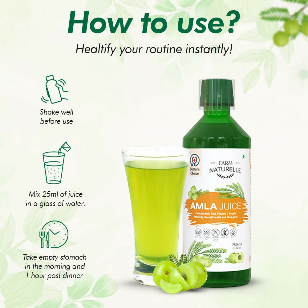 Farm Naturelle Amla Juice - Pure & Herbal for Better Health | Grocsy