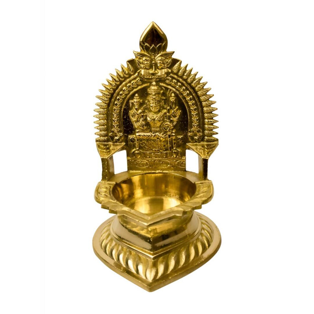 Spillbox Gold-Toned Brass Karumbu Kamachi Diya Pooja Essential | Grocsy