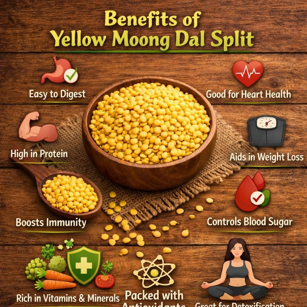 Village-Organica Yellow Moong Dal | Grocsy
