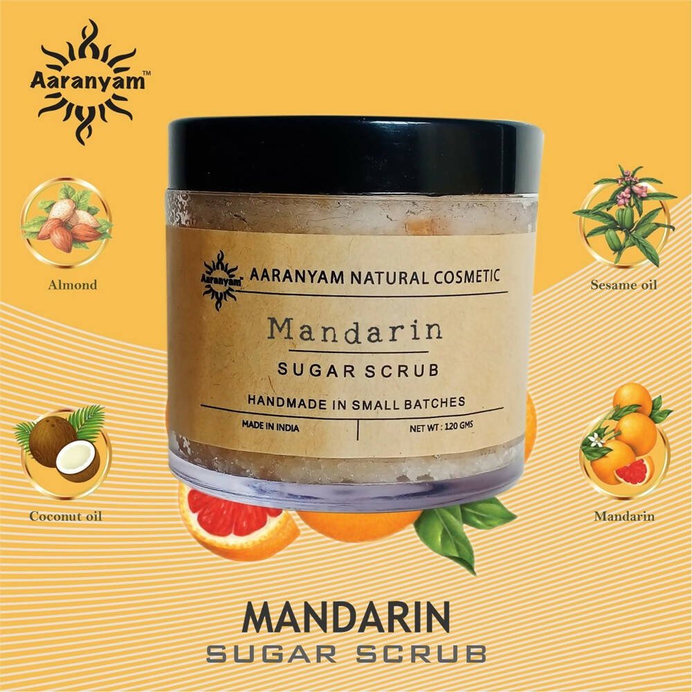 Aaranyam Mandarin Sugar Scrub For Face & Body | Grocsy