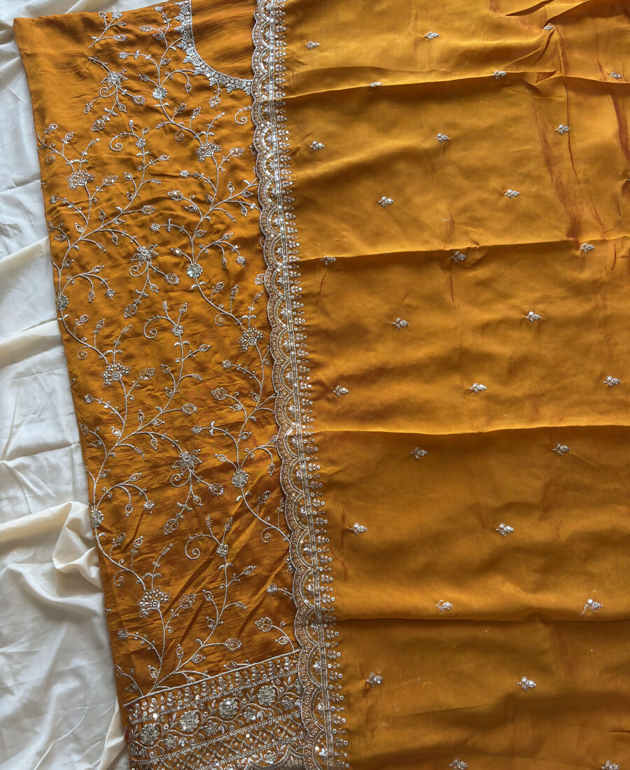 KC Yellow Silk Straight Suit For Women Heavy Embroidery Work | Grocsy