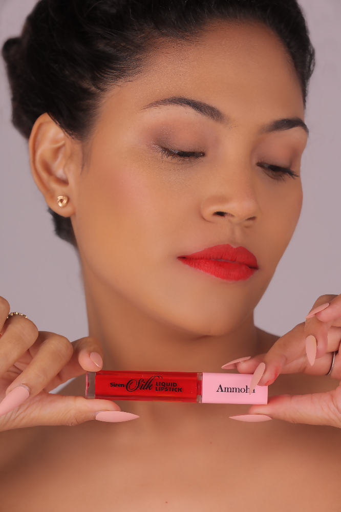 Ammoha Cosmetics Long-Lasting, Matte-Finished Ruby Obsession Color Liquid Lipstick | Grocsy