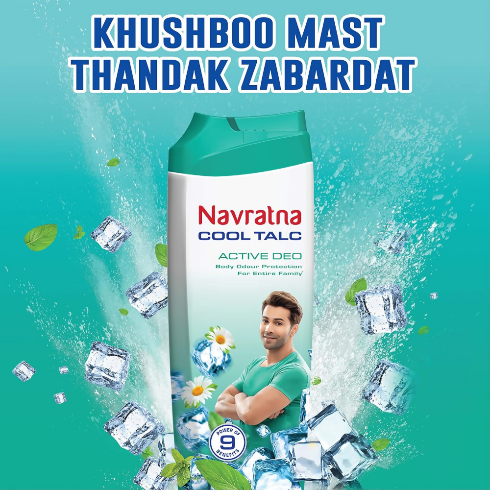 Navratna Cool Talc Active Deo | Grocsy