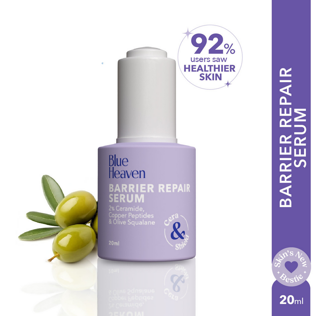 Blue Heaven Barrier Repair Serum Infused With 2% Ceramide 0.5% Copper Peptides | Grocsy