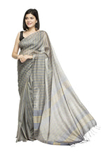 Mominos Fashion Grey Color Bhagalpuri Saree | Grocsy