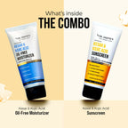 Dr. Sheth's Kesar & Kojic Acid Sunscreen & Oil-Free Moisturizer Combo - Hydrates & Fades Pigmentation | Grocsy