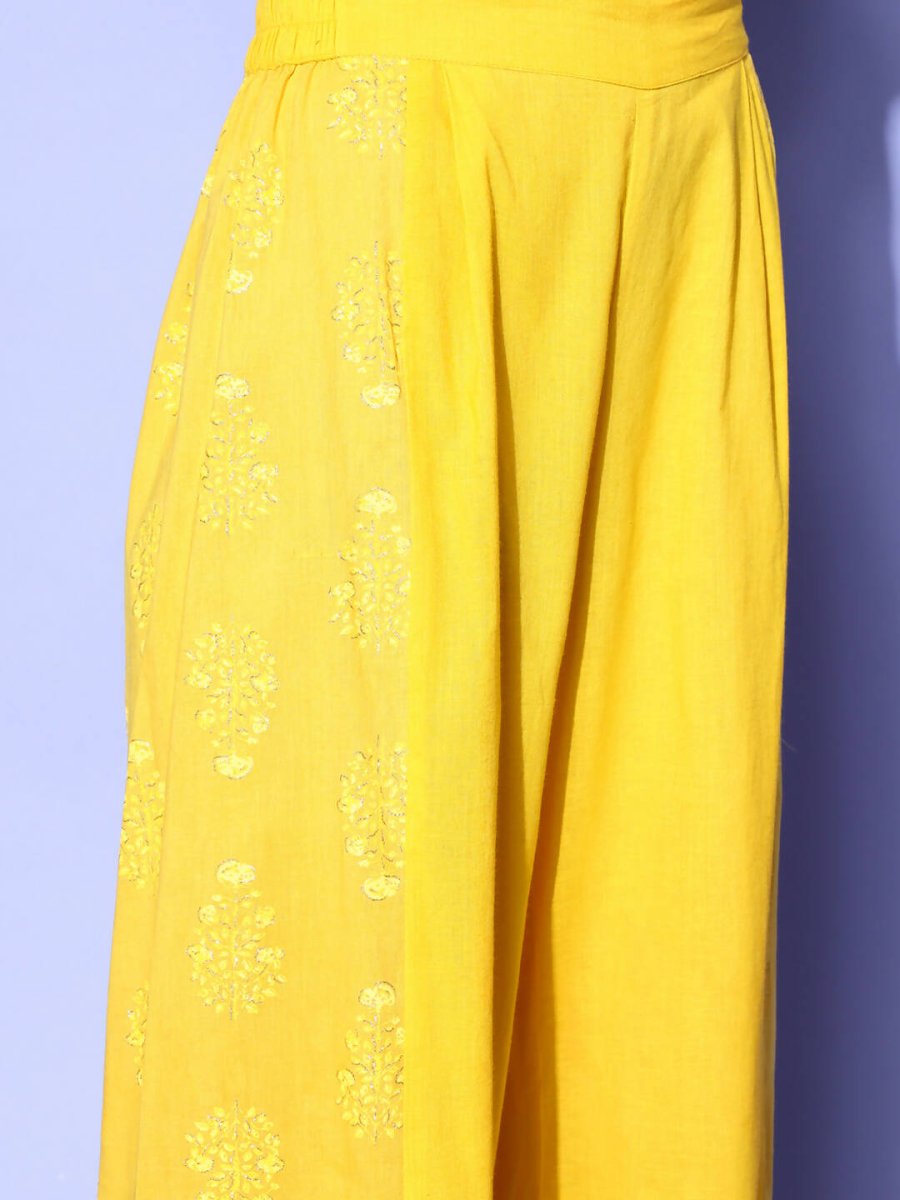 Ahalyaa Women's Traditional Wea Co-ods - Mustard | Grocsy