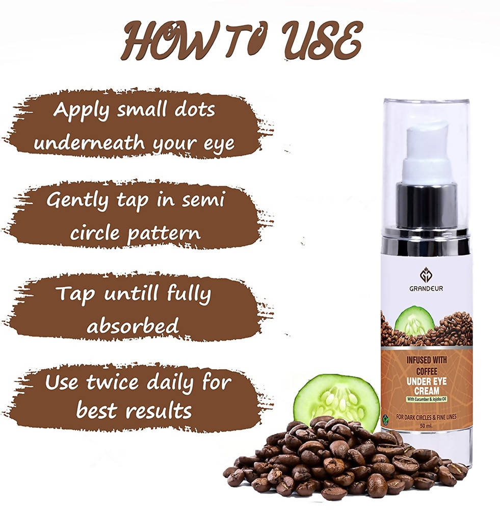 Grandeur Under Eye Cream Infused With Coffee | Grocsy