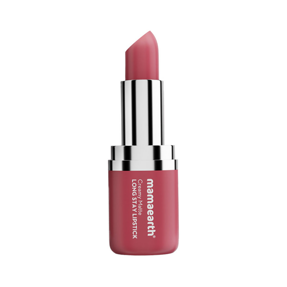 Mamaearth Creamy Matte Long Stay Lipstick - Pink Rose | Grocsy