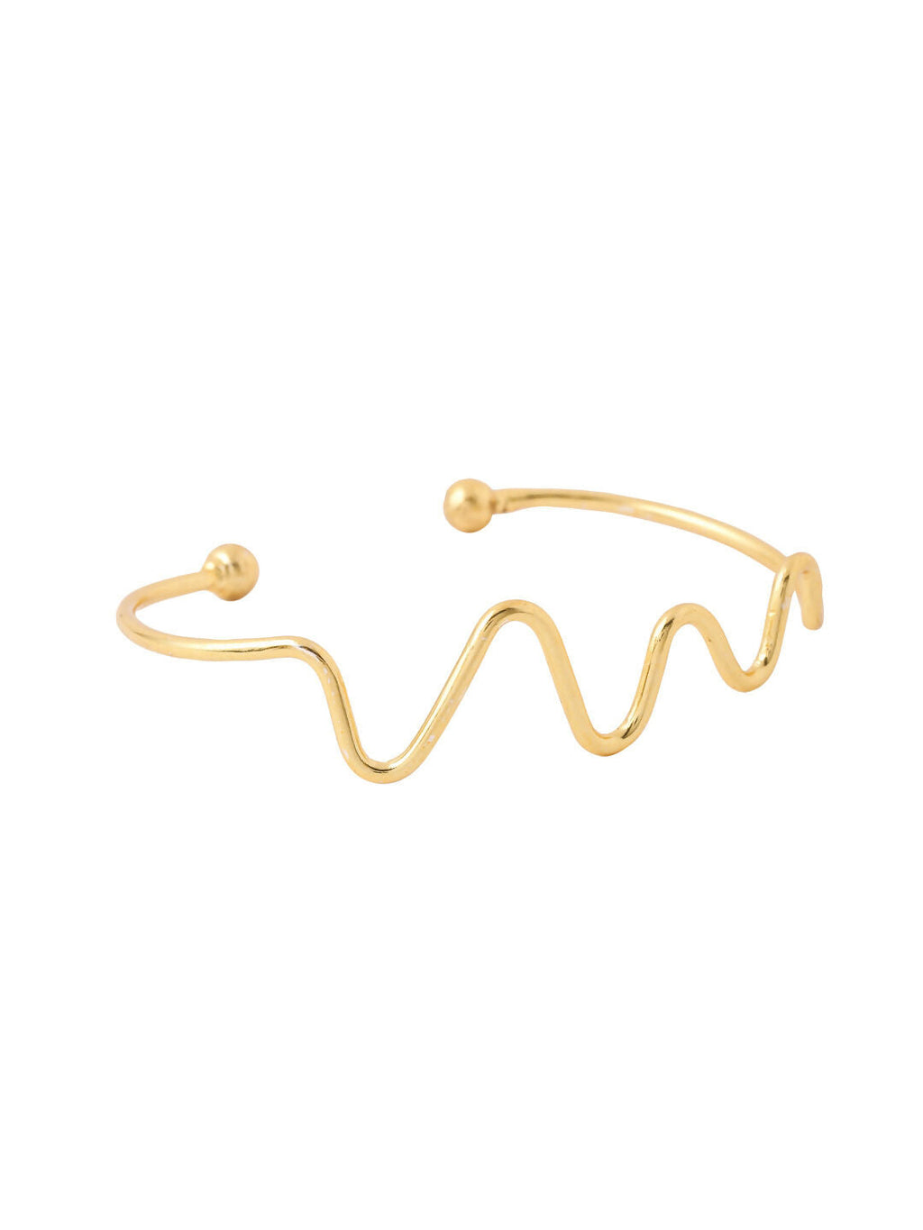 NVR Women Gold-Polished Adjustable Kada Bracelet | Grocsy