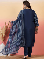 Sztori Women Floral Printed Regular Kurta with Trousers & With Dupatta | Grocsy