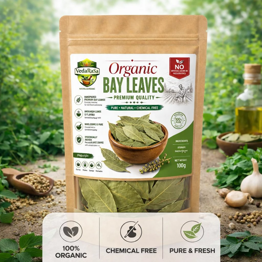 VedaRasa Organic Bay Leaves Premium Quality | Grocsy