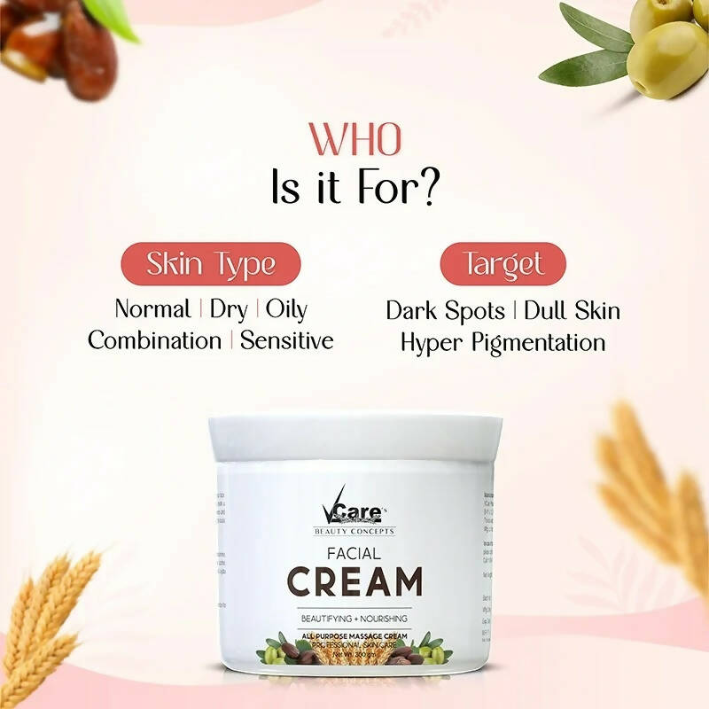 VCare Facial Cream For Glowing Skin | Grocsy