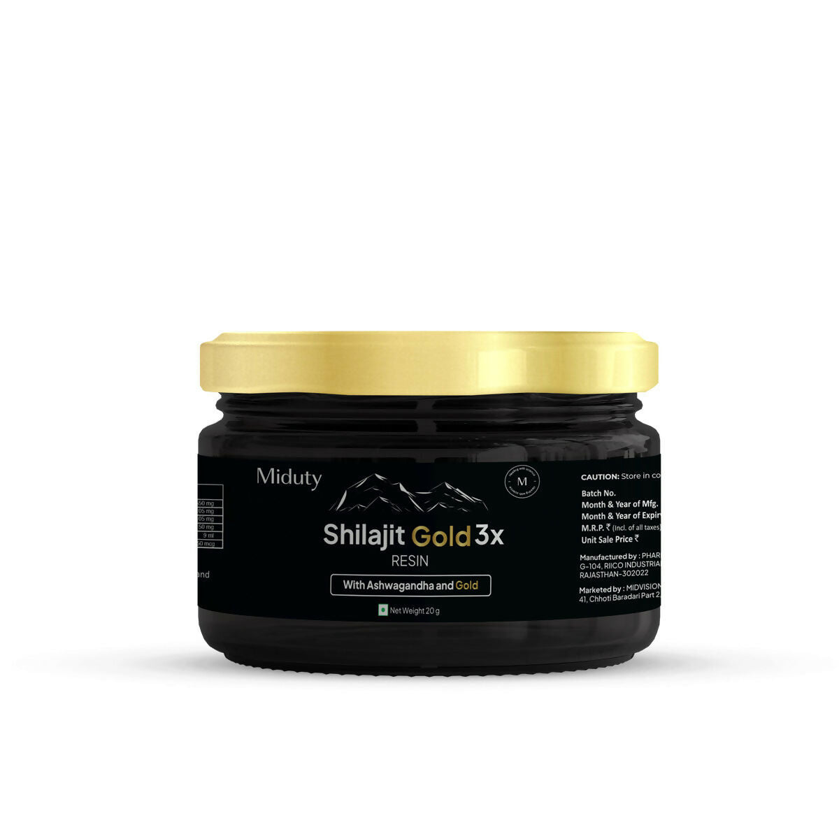 Miduty by Palak Notes SJ Gold 3X Resin with Ashwagandha and Gold