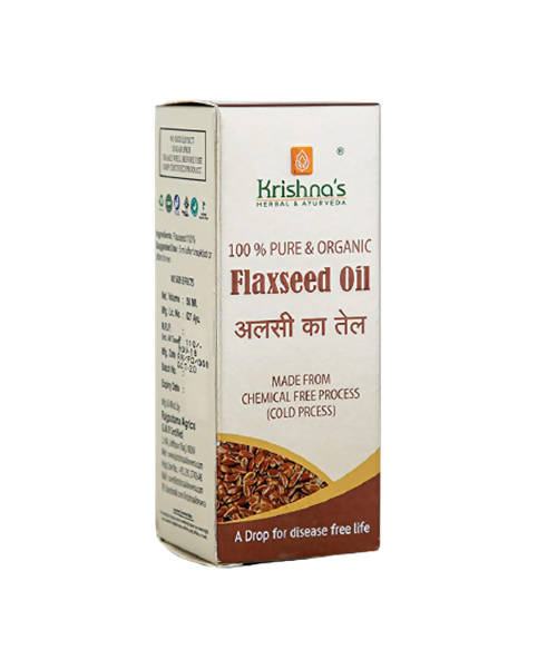 Krishna's Herbal & Ayurveda Flaxseed Oil | Grocsy